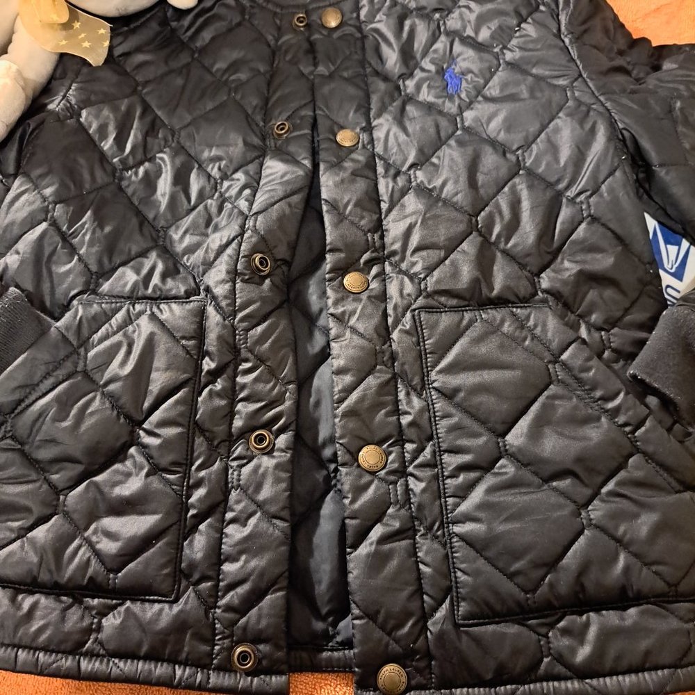 * POLO by RALPH LAUREN  Girls  NAVY BLUE PUFFER COAT Size 8 *